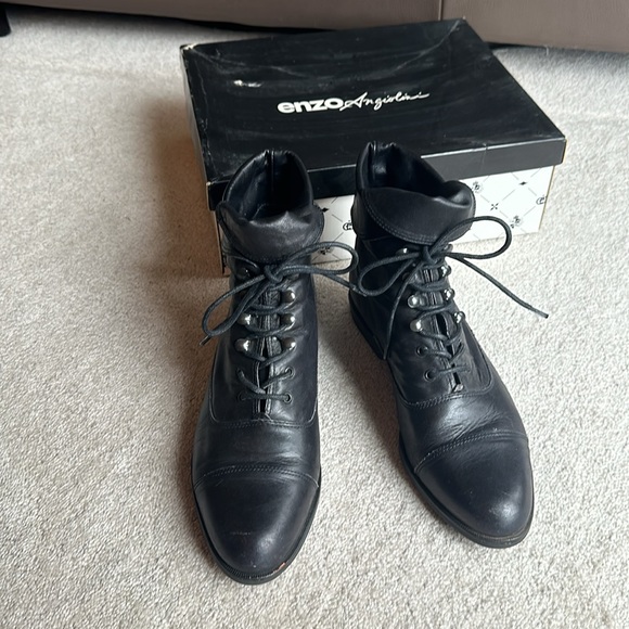 Vintage Leather Combat Boots - size 7.5 N - Picture 2 of 7